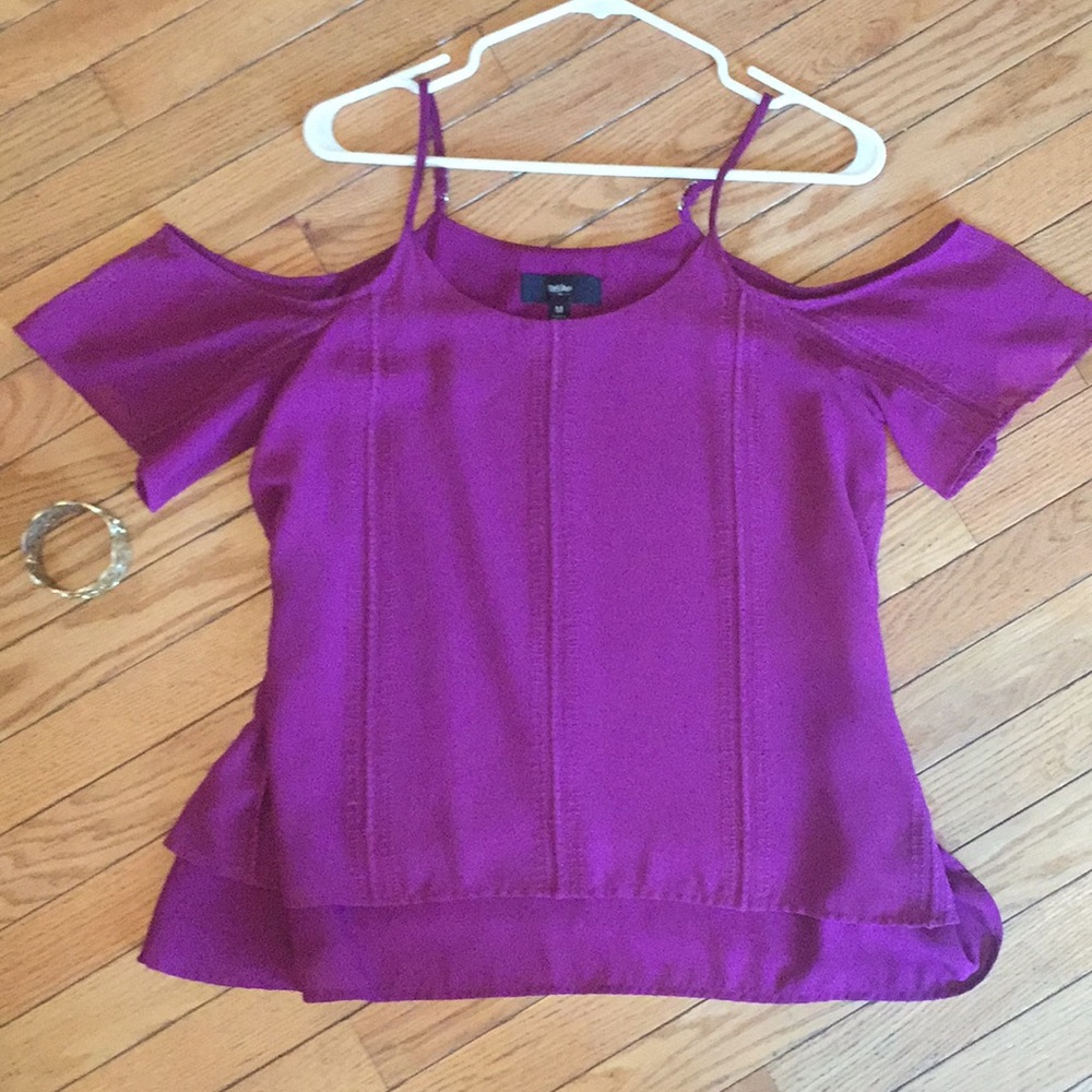 Purple Cold Shoulder Top!